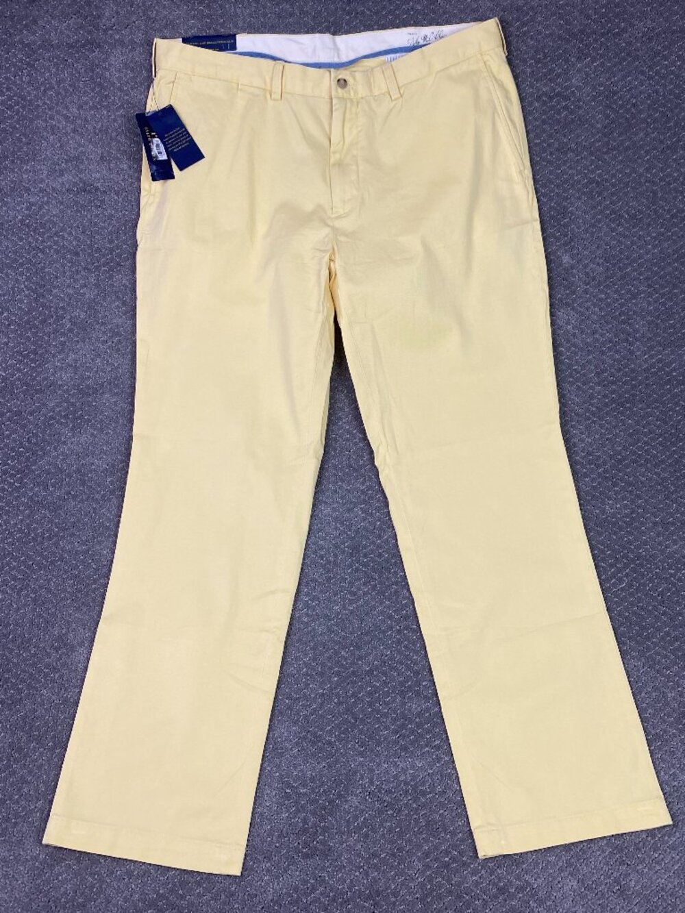 Polo Ralph Lauren Chino Pants Mens 38x32 Classic Fit Yellow Cotton Khaki NWT NEW